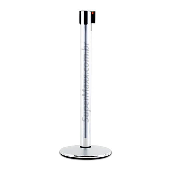 Pedestal cromado para fila