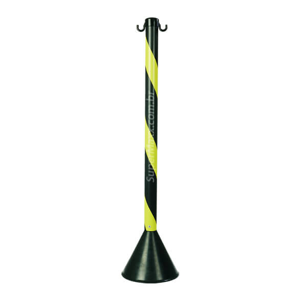 Pedestal zebrado para fila